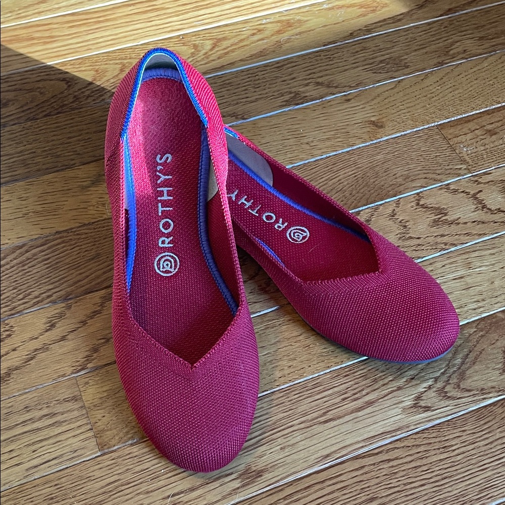 Rothy's Vibrant Red Ballet Flats 8.5W